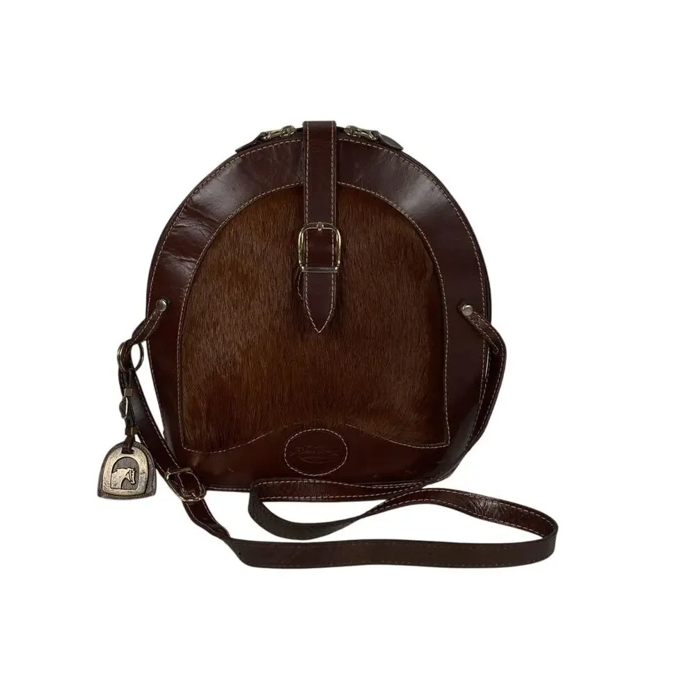 Don Tango Argentine Leather Hair On Hide Dome Crossbody Bag